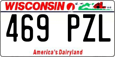 WI license plate 469PZL
