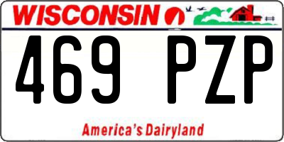 WI license plate 469PZP