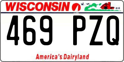 WI license plate 469PZQ