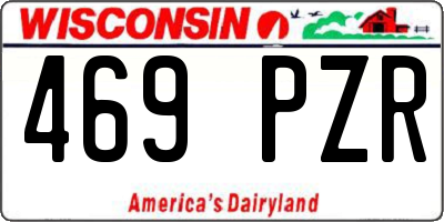 WI license plate 469PZR