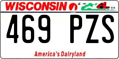 WI license plate 469PZS