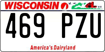 WI license plate 469PZU