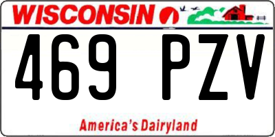 WI license plate 469PZV