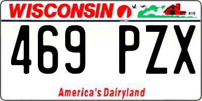 WI license plate 469PZX