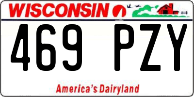 WI license plate 469PZY