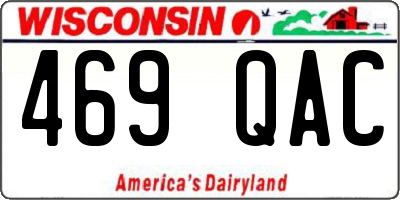 WI license plate 469QAC