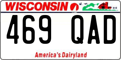 WI license plate 469QAD