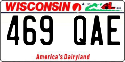 WI license plate 469QAE