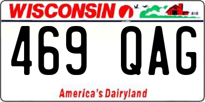 WI license plate 469QAG