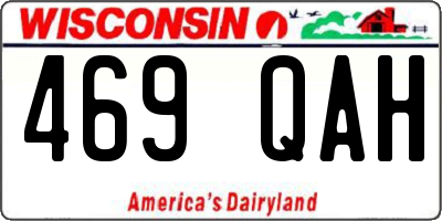 WI license plate 469QAH