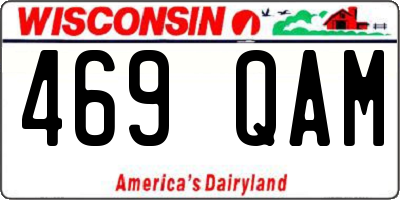 WI license plate 469QAM