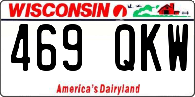 WI license plate 469QKW