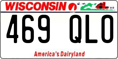 WI license plate 469QLO