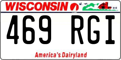 WI license plate 469RGI
