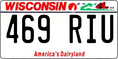 WI license plate 469RIU