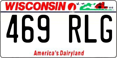 WI license plate 469RLG