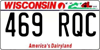 WI license plate 469RQC