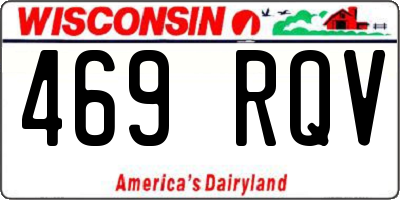WI license plate 469RQV