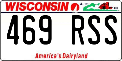 WI license plate 469RSS