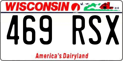 WI license plate 469RSX