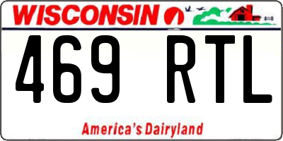 WI license plate 469RTL