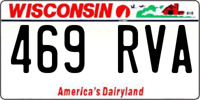 WI license plate 469RVA