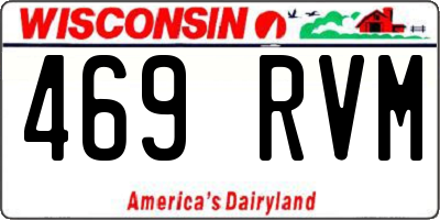 WI license plate 469RVM