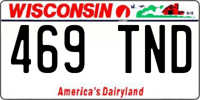 WI license plate 469TND