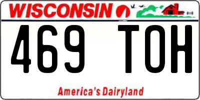 WI license plate 469TOH