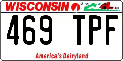 WI license plate 469TPF
