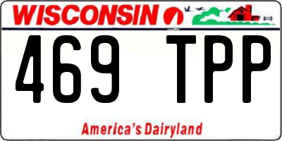 WI license plate 469TPP