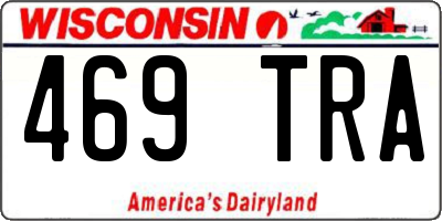 WI license plate 469TRA