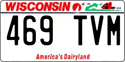 WI license plate 469TVM