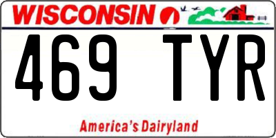 WI license plate 469TYR