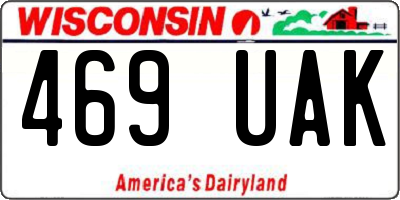 WI license plate 469UAK