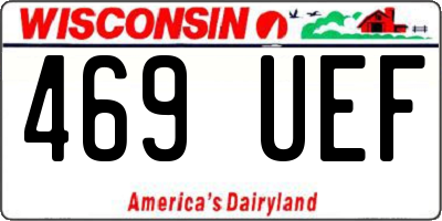 WI license plate 469UEF