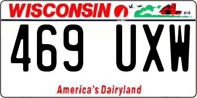 WI license plate 469UXW