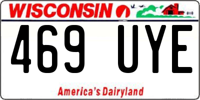 WI license plate 469UYE