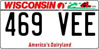 WI license plate 469VEE