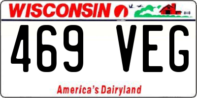 WI license plate 469VEG