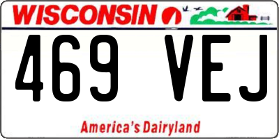 WI license plate 469VEJ