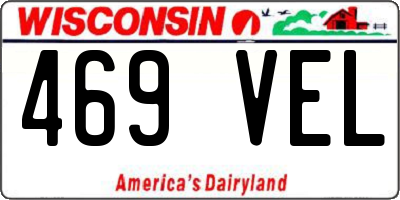 WI license plate 469VEL
