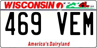 WI license plate 469VEM