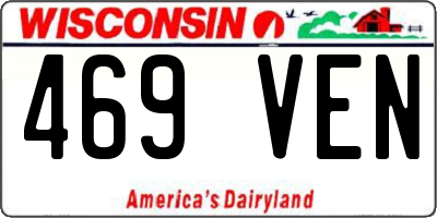 WI license plate 469VEN