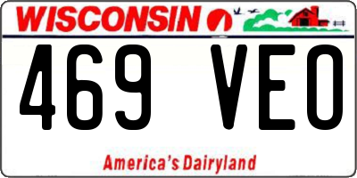 WI license plate 469VEO
