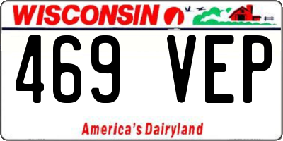 WI license plate 469VEP