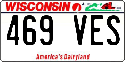 WI license plate 469VES