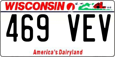 WI license plate 469VEV