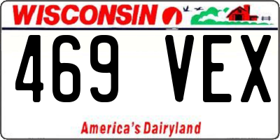 WI license plate 469VEX
