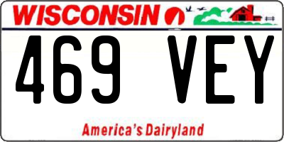 WI license plate 469VEY